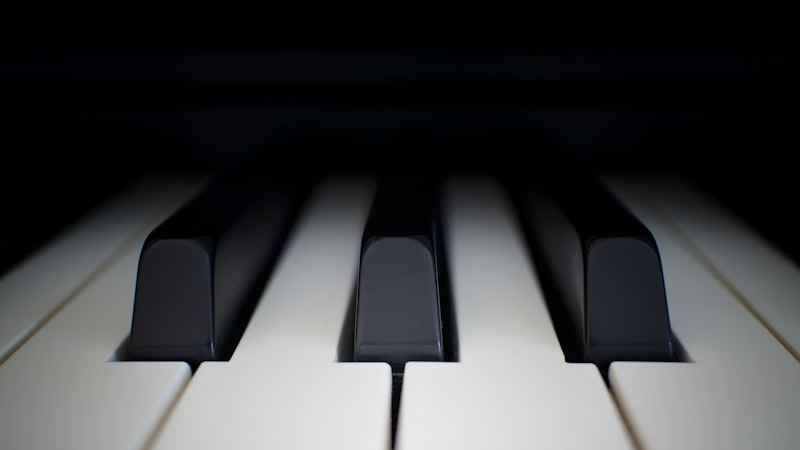 Piano keys in elegant detail